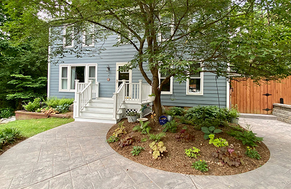 Nhà trước khi trồng cây bản địa