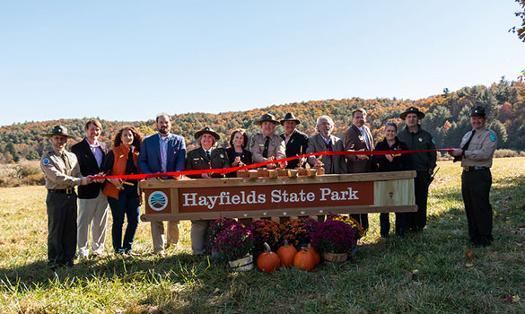 Hayfields State Park Ribbon Cutting