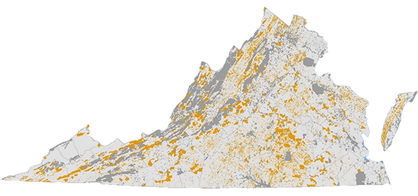 bản đồ bảo tồn virginia