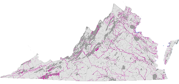 bản đồ bảo tồn virginia