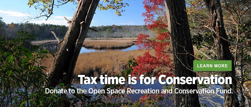 Tax time is for conservation. Donate to the Open Space Recreation and Conservation Fund