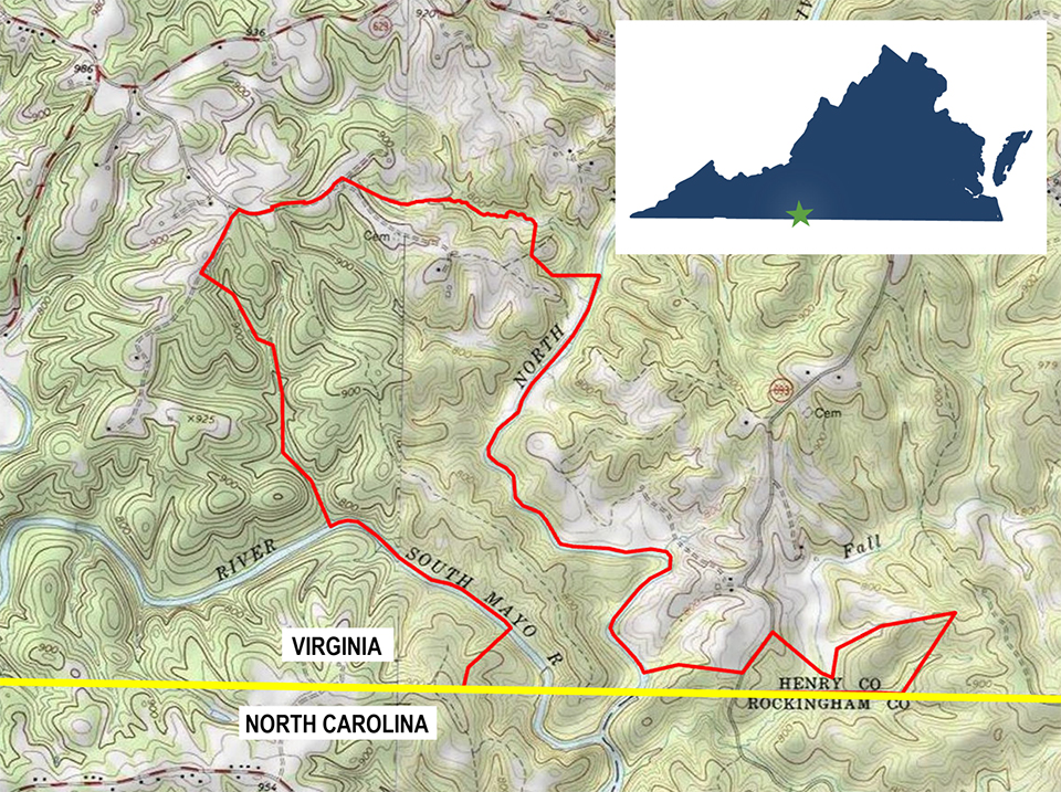 Bản đồ Công viên Tiểu bang Sông Mayo