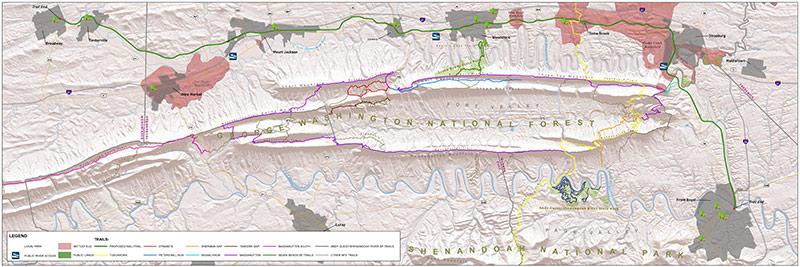 Bản đồ Thung lũng Shenandoah
