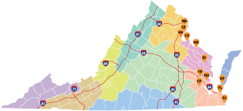 Bản đồ các công viên đi bộ ven biển