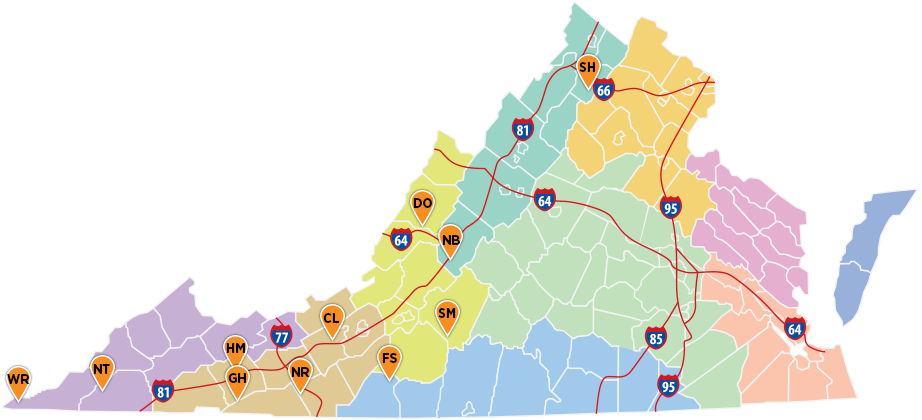 Bản đồ các công viên leo núi