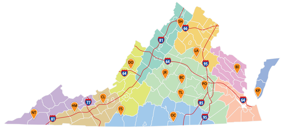 Bản đồ các công viên có nhà nghỉ gia đình