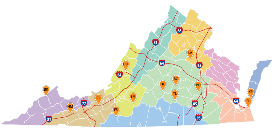 Bản đồ mô tả các công viên có hồ bơi